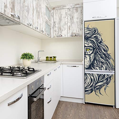 Cubierta decoración sala de estar y cocina estilo león hipsterski con acabado autoadhesivo 4