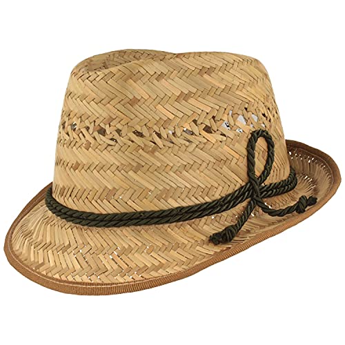 Breiter Kinder Strohhut Sommerhut Sonnenhut 100% Stroh Leicht 49 beige Trachtengarnitur