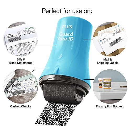 Image of Guard Your ID Wide Advanced Roller 2.0 Identity Theft Prevention Security Stamp Turquoise