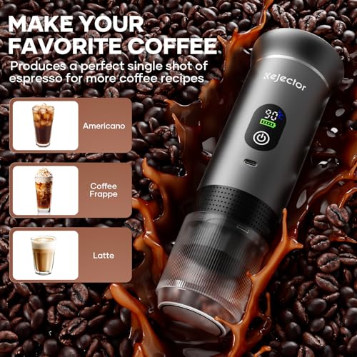 Image of Portable Coffee Maker Espresso Machine Cafetera Portatil Personal Rechargeable Coffee Maker Small for Travel Camping usb-c Battery Espresso Maker, 3-IN-1 Compatible with Ground Coffee & NS Capsule