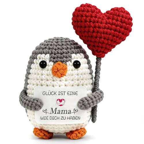 TMEINSONN Geschenke für Mama Geschenk Geburtstagsgeschenk für Mama Geburtstags Beste Mutter Geschenk für Frauen Muttertagsgeschenk Handgemachte Pinguin Weihnachten