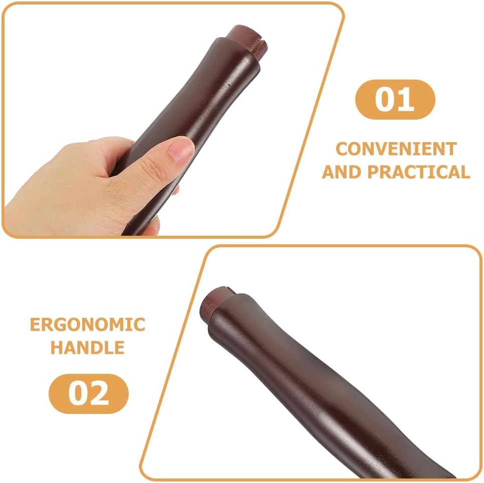 Amosfun Anti-Scald Pot Handle Replacement Wooden Cooking Pan Grip Ergonomic Removable Milk Pot Handle 7.48 Inch Heat Resistant Kitchen Accessory