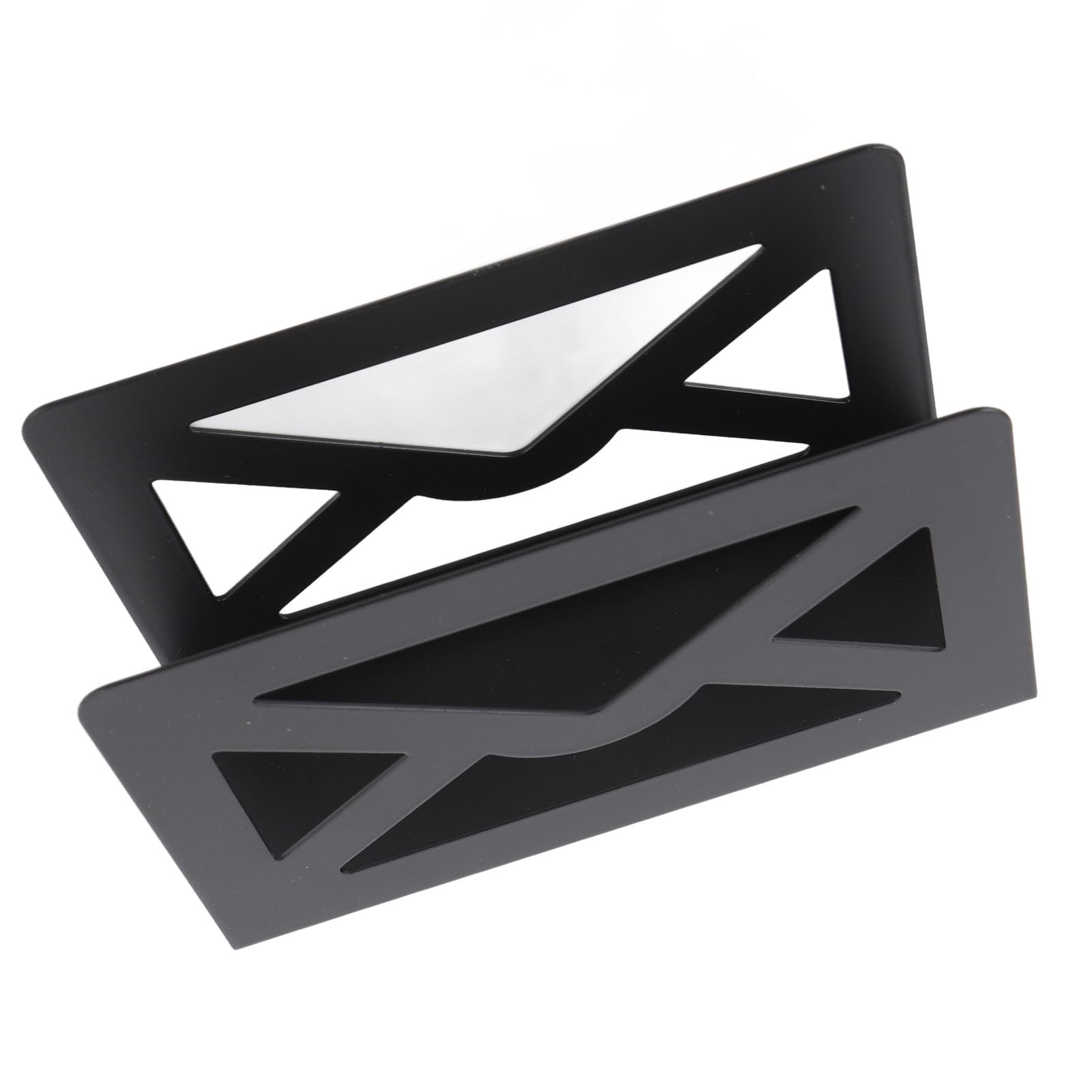 Ausla Porta Lettere da Scrivania in Metallo, Design a Busta, Organizzatore per Posta, Nero, 270g