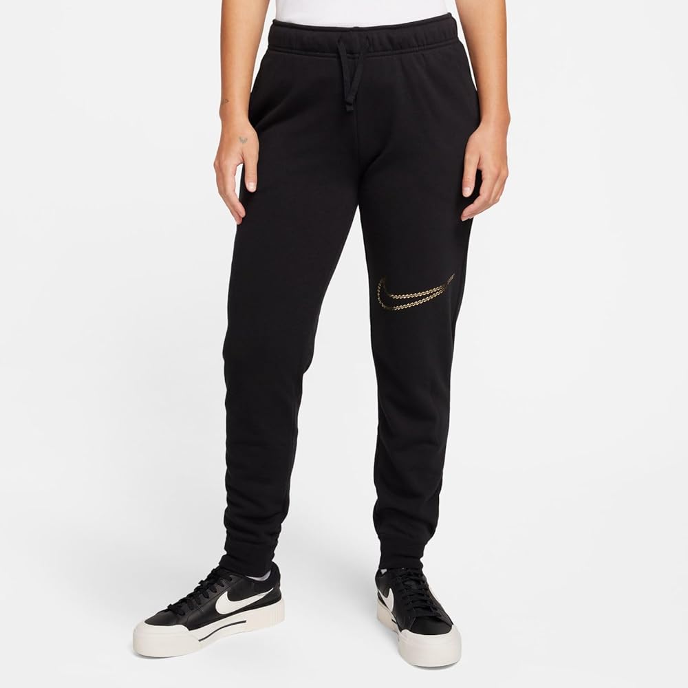 nike black gold joggers
