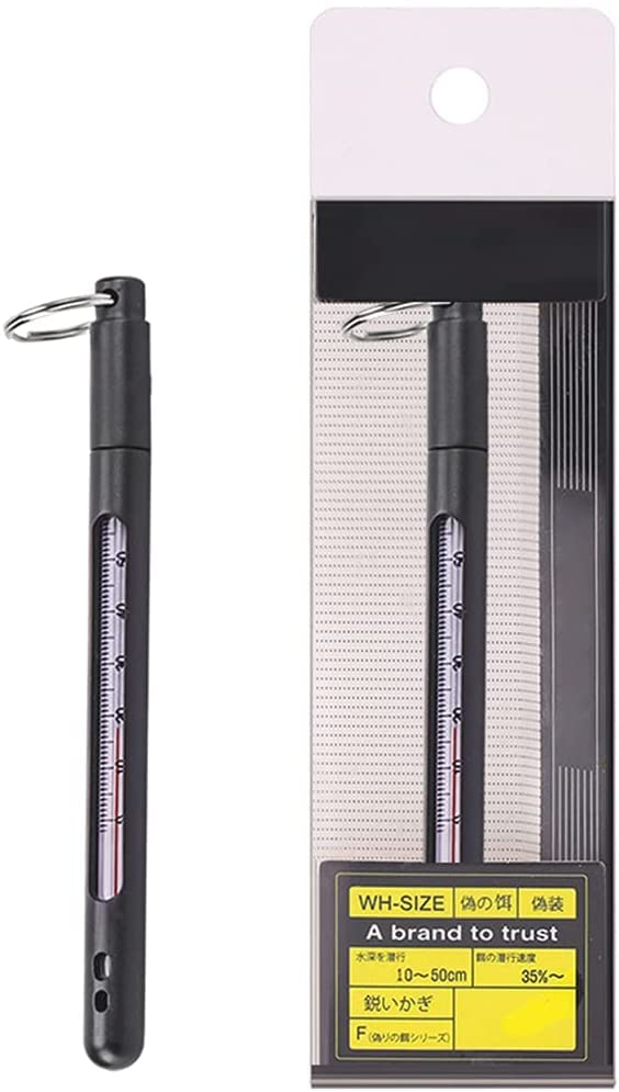 Fly Fishing Water Thermometer Easy to Rotate Lake Thermometer Anglers Vest Pack Tool Gear Accessories Black/Red