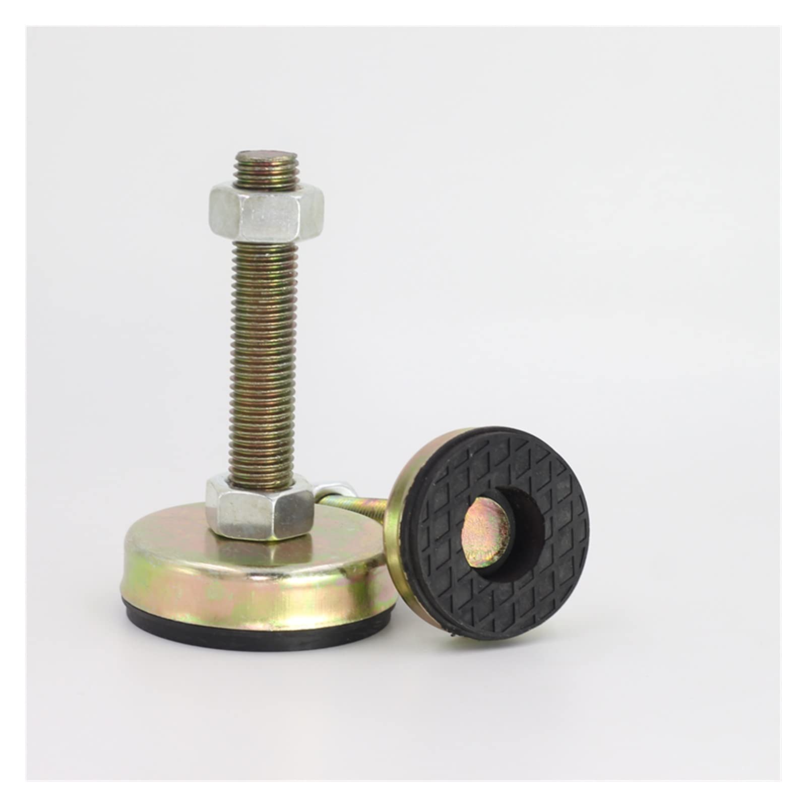 M16, M12 Enderezadores de piernas ajustables roscados Hierro galvanizado Antivibración Pies autonivelantes Diámetro de la base 2.1 pulgadas, 3 pulgadas, Adecuado for bancos de trabajo, gabinetes ( Col