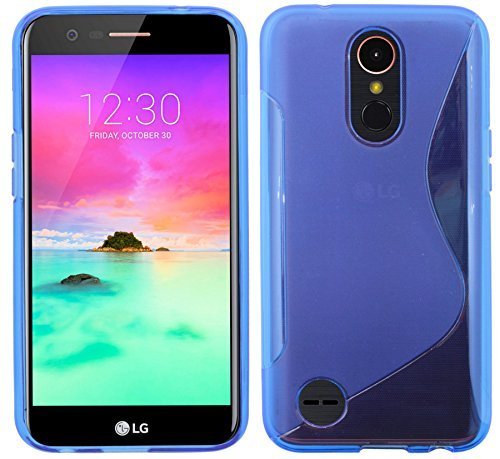 cofi1453® S-Line TPU SchutzHülle kompatibel mit LG K8 (2017) Silikon Hülle Cover Case Bumper Gummi-Hülle in Blau Cover