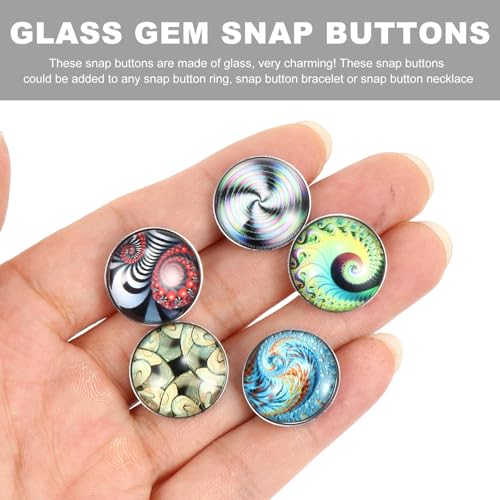 Boutons-pression ronds en verre et cuivre pour bijoux élégants fait-main