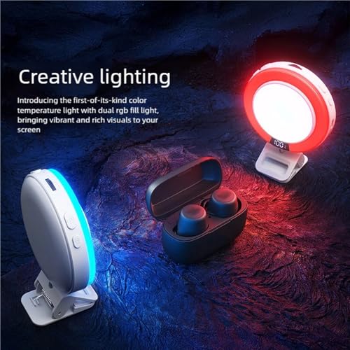 Anneau LED rechargeable USB avec luminosité réglable pour selfie et maquillage - 5