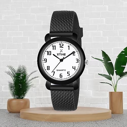Image of XTIME Analogue Watch Round White Dial & Resin Strap for Boys & Girls