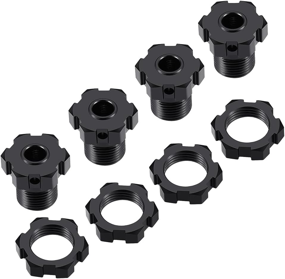 MOHERO 4Pcs 14mm to 17mm Wheel Hex Hub Adapters for 1/10 E-REVO2.0 RC Monster Truck