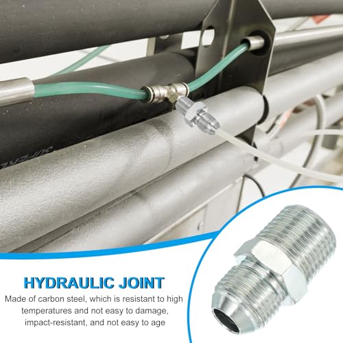 Image of PATIKIL Pipe Adapter Connector 3 /4 inch Male 74 Flare JIC x 1 /2 inch Male R Pipe Fitting Oil Feed Restrictor Fitting Hydraulic Connector for Oil Steam Water Pipelines System
