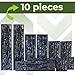 BETONEX 10 pcs ABS 2mm Flagstone Limestone Plastic Cement Molds Cement Wall Mould Concrete Tile Cement Mold Brick DIY Forms - De Pared Moldes para Cemento Rock Molds for Concrete Prensa para Pared
