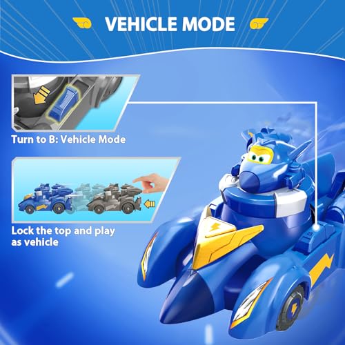 Super Wings Jerome 5 vehículos de carreras para niños miniatura 4