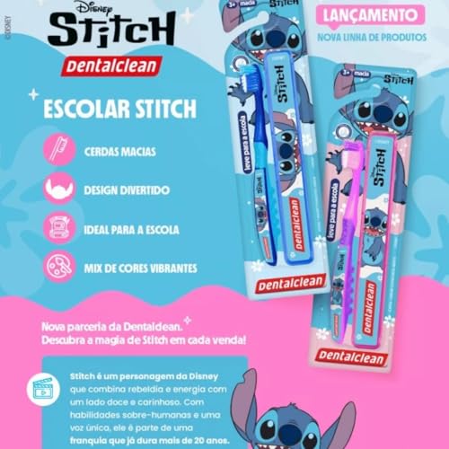 DENTALCLEAN, GEL DENTAL + ESCOVA DE DENTE ESCOLAR - STITCH - DENTALCLEAN