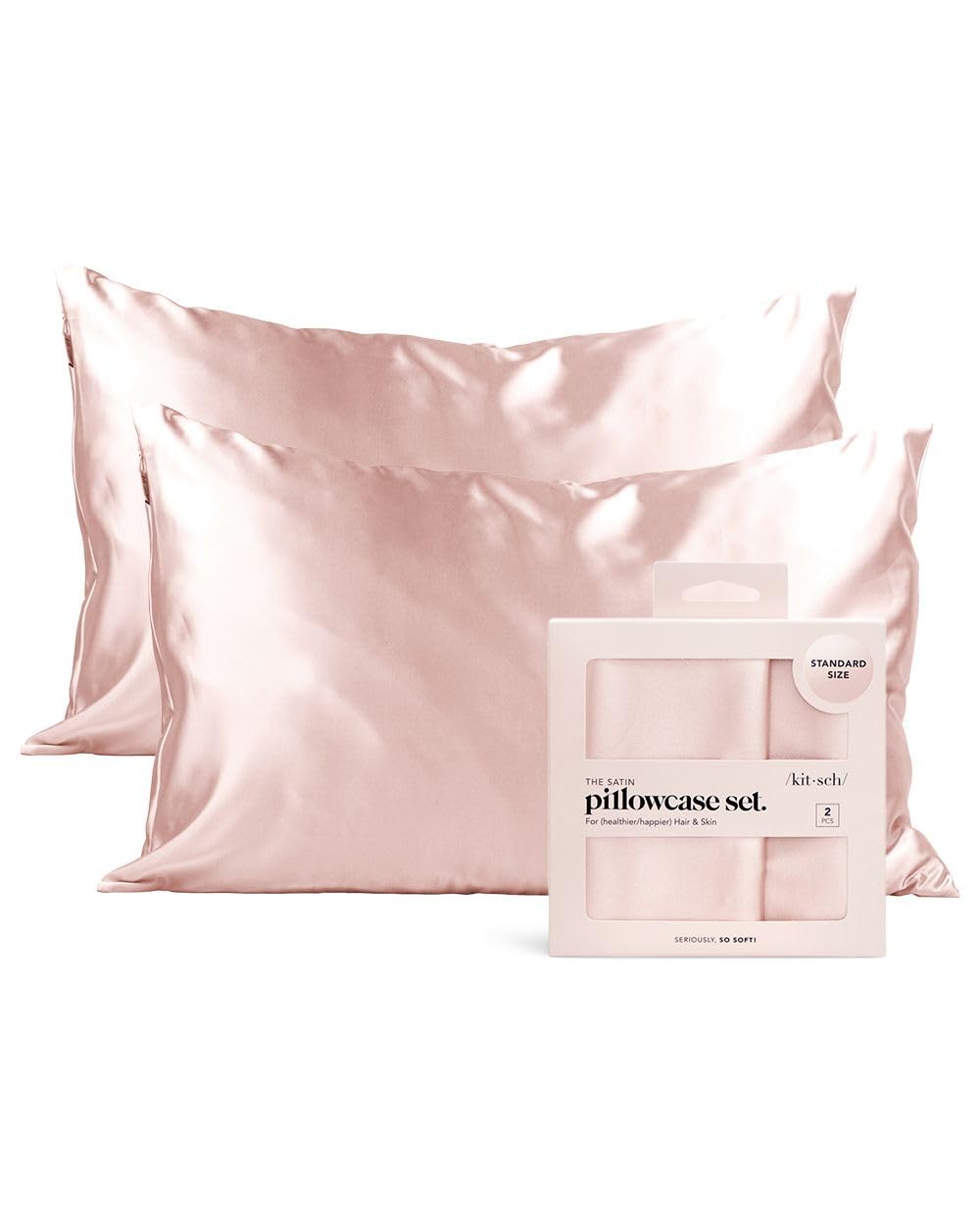 Kitsch Luxury Shower Cap & Satin Pillowcase 2 Pcs (Blush) Bundle with Discount image 3