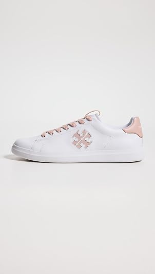 Tory Burch Women's Double T Howell Court Sneakers, Titanium White