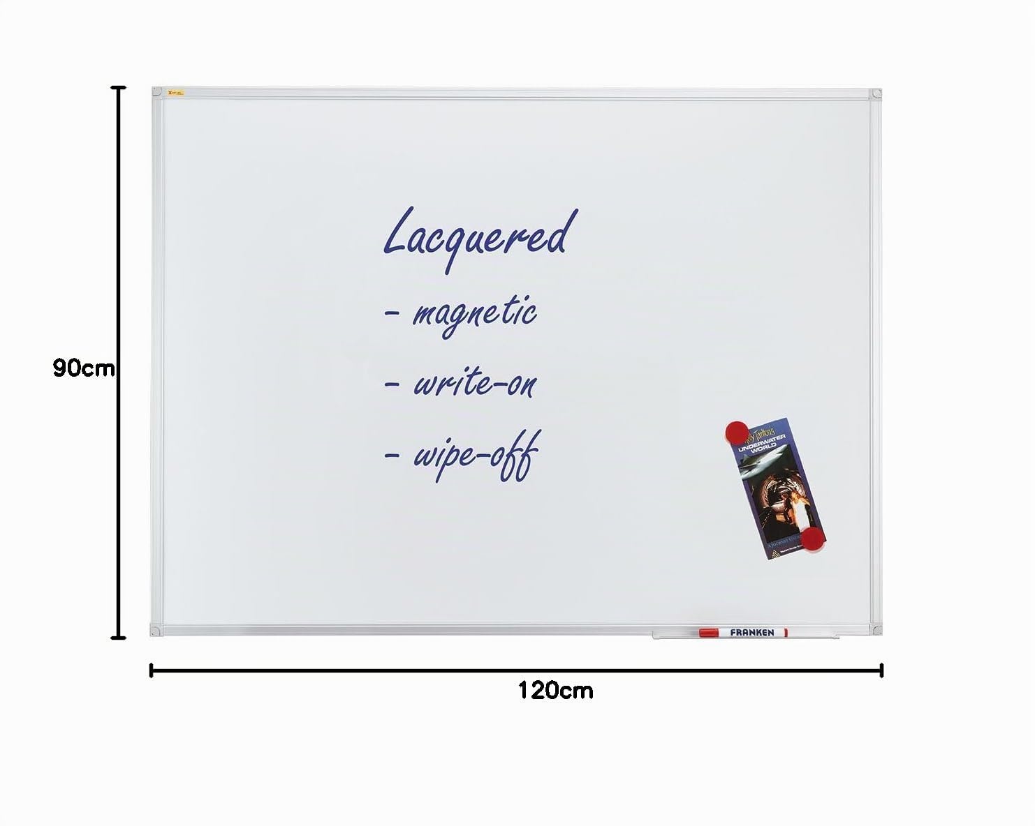 Franken GmbH SC3103 - Magnetische Schreibtafel X-tra!Line®, 120 x 90 cm, lackiert, trocken abwischbar