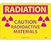 RADIATION CAUTION RADIOACTIVE MATERIALS (GRAPHIC), 10X14, RIGID PLASTIC (5 Pack)