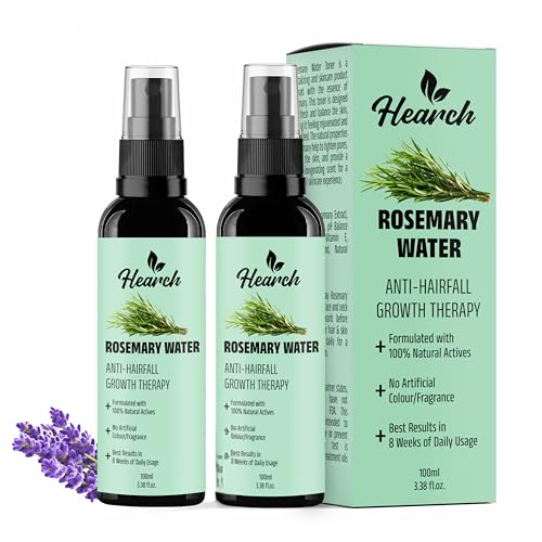 Image of Hearch Rosemary Hair Growth Water Spray, Natural Hair Mist for Regrowth and Strengthening, 100ml (Pack of 2)