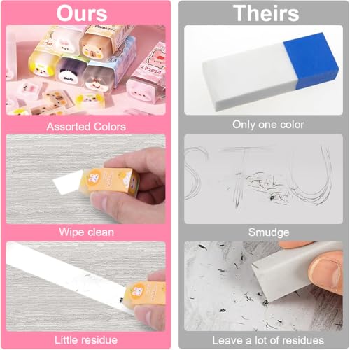 12 Stück Radiergummi Weich, Niedlicher Tier Radiergummi Kinder, Radiergummis für Radieren, Radierer für Schule, Zuhause Bürobedarf Schreibwaren, Geschenke für Kindergeburtstag