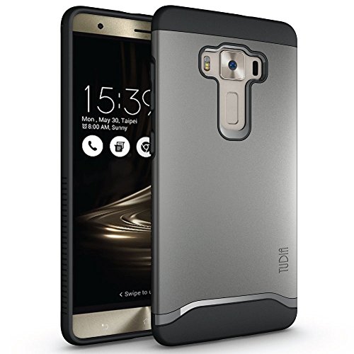 TUDIA ZenFone 3 Deluxe ZS570KL Case, Slim-Fit Merge Dual Layer Protective Case for ZenFone 3 Deluxe (ZS570KL) (Metallic Slate)