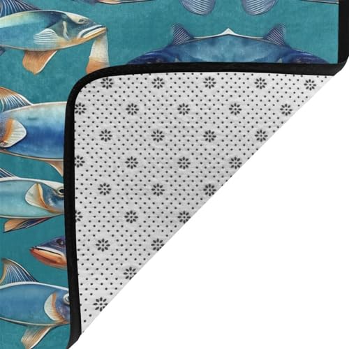 Tapis super doux poissons solution sol froid pour chambre bébé - 5