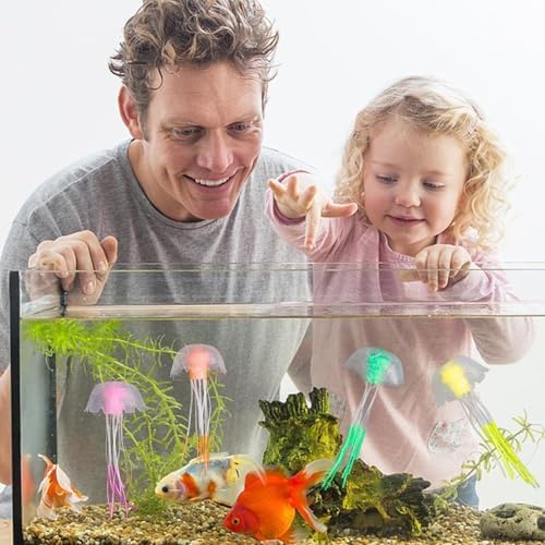Loogujuzao 6 Pcs Jellyfish Fish Tank Decorations for Aquariums – Vibrant, Realistic Fish Tank Decor, Safe Underwater Décor for Saltwater & Freshwater Tanks (Multicolore) - 5
