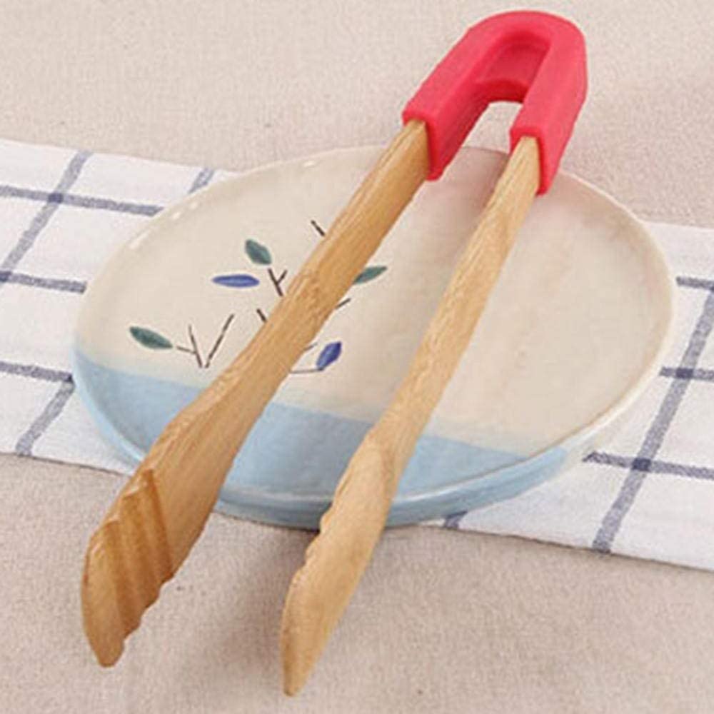 Qualité supérieure B Pinces à Nourriture Bois Clip Pince gâteau pâtisserie Steak Cuisson BBQ Outils Espace extérieur RotCarry Pierre
