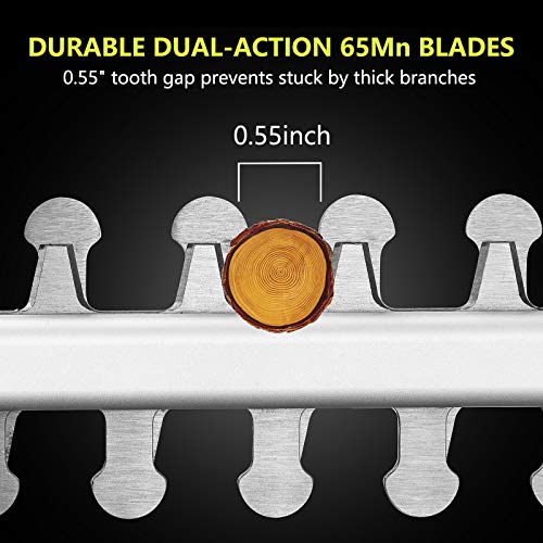 Cordless Hedge Trimmer, 1400RPM Powerful Electric Hedge Trimmer Cordless with 22” Dual-Action Blade, 0.55