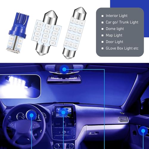 Set de 24 bombillas LED interiores para auto T10 y festón miniatura 6