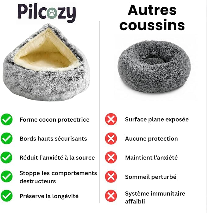 AILISK Pilcozi Lit Chien, Lit Cocon Pilcozy pour Chien