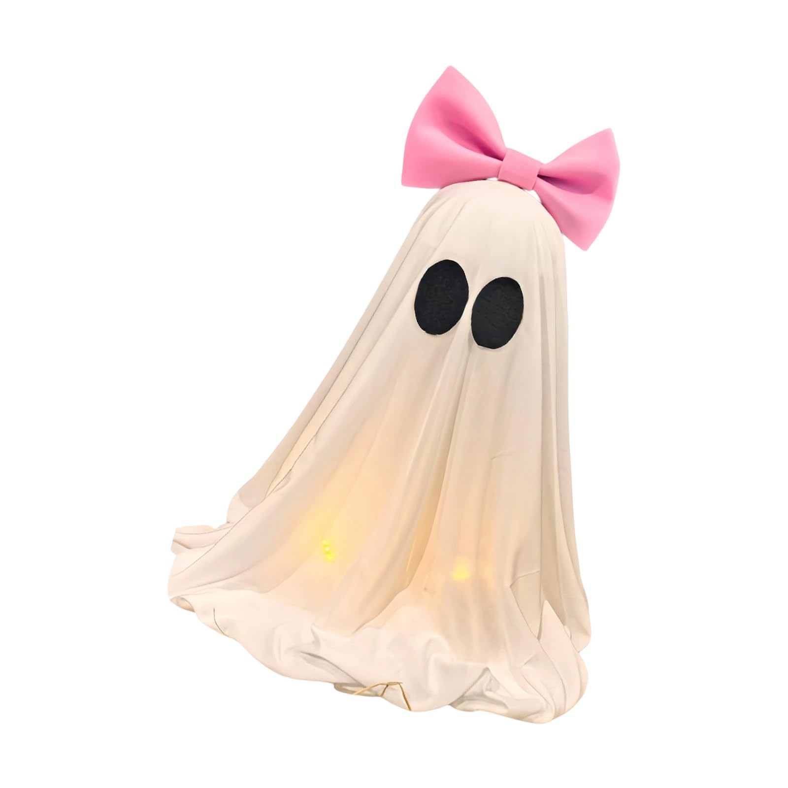 Mekalero A 20.07In Tall Halloween Table Decoration With Oversized Ribbon Ccent For Desk Display, Party Table, Or Entryway Halloween Tabletop Decor