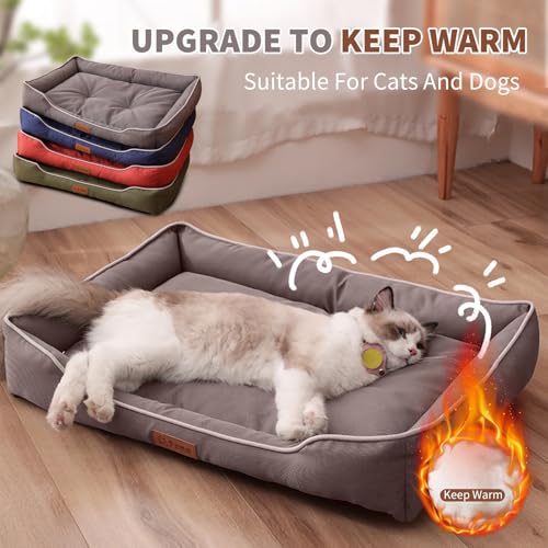 Panier pour chien déhoussable et lavable PETCUTE matelas orthopédique doux