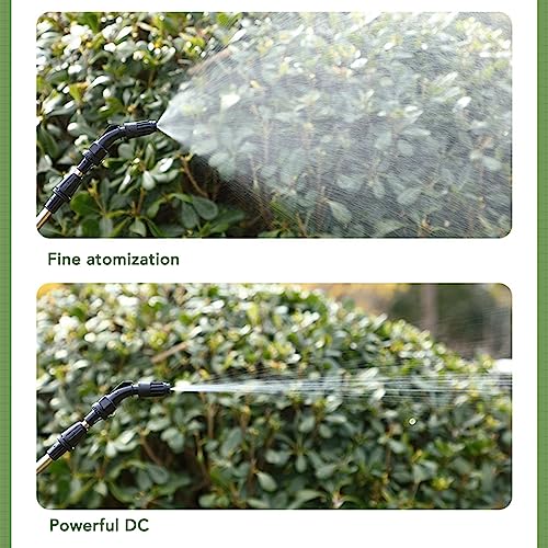 8L Batterie Betriebener Sprayer, Garten-Sprayer mit Rutsch Festigkeit Griff, 2000mAh Batterie Betriebene Sprayer mit Schulter Gurt, 3 Nebel Düsen, für Rasen, Garten, Hof, (Grün)