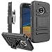 Mobi7e Motorola Moto E4 Plus E4+ Holster Case, [Heavy Duty] Armor Shock Proof Full Body Dual Layer Phone Case Cover with Kickstand & Belt Clip (Black)