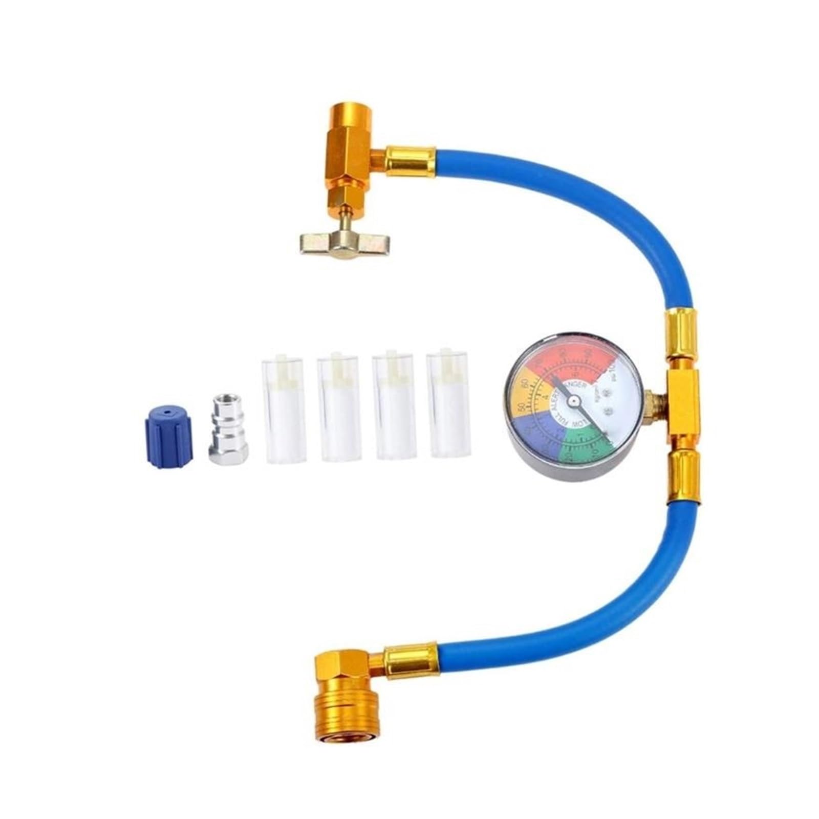 Juego de mangueras de Carga de Aire Acondicionado, Material de latón, Adecuado for Mantenimiento