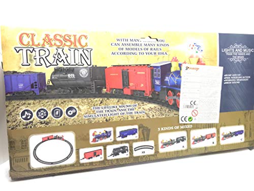 Tren Clasico con Luces y Musica y railes