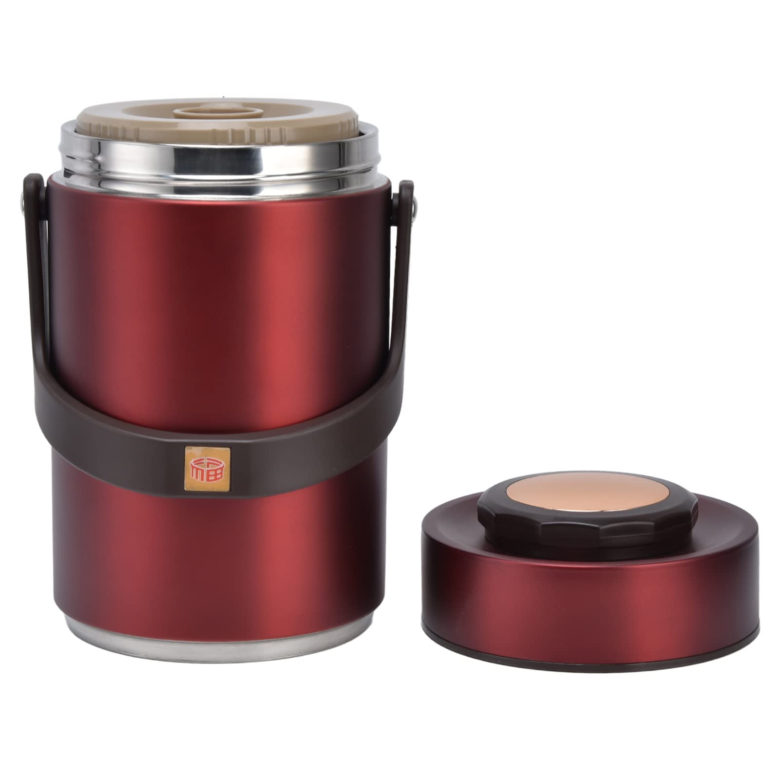 Termos Para Comida Caliente 2.3L al vacío de acero inoxidable 304 con 3 capas aisladas, 24 horas para evitar fugas, para el trabajo, viajes, color dorado
