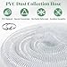 6 Inches 30 FT PVC Dust Collection Hose, Flexible Puncture Resistant Hose with 8 Stainless Steel Clamps, Clear Vacuum Hose for Industrial and Home Use