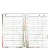 Classic Blooms Two Page Monthly Ring-Bound Tabs - Jan 2019 - Dec 2019