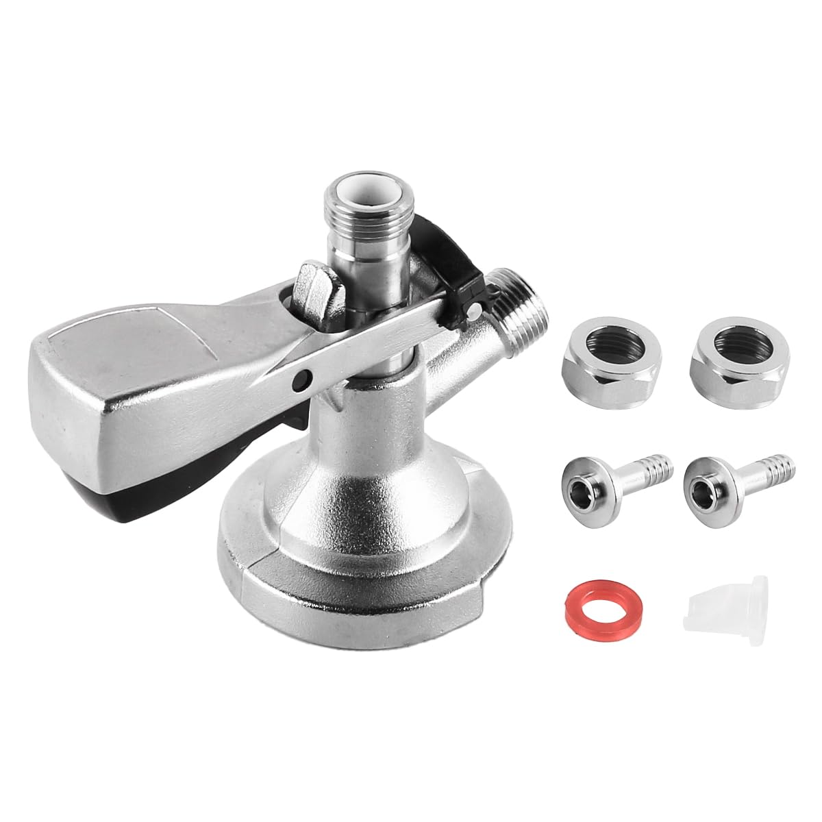Cabezal de Grifo para Tapa de Barril, Rosca G5/8, Barril Plano, Tipo A, Salida de Cerveza,Grifo de Cerveza de Acero Inoxidable 304 para Bares, restaurantes, Celebraciones Familiares