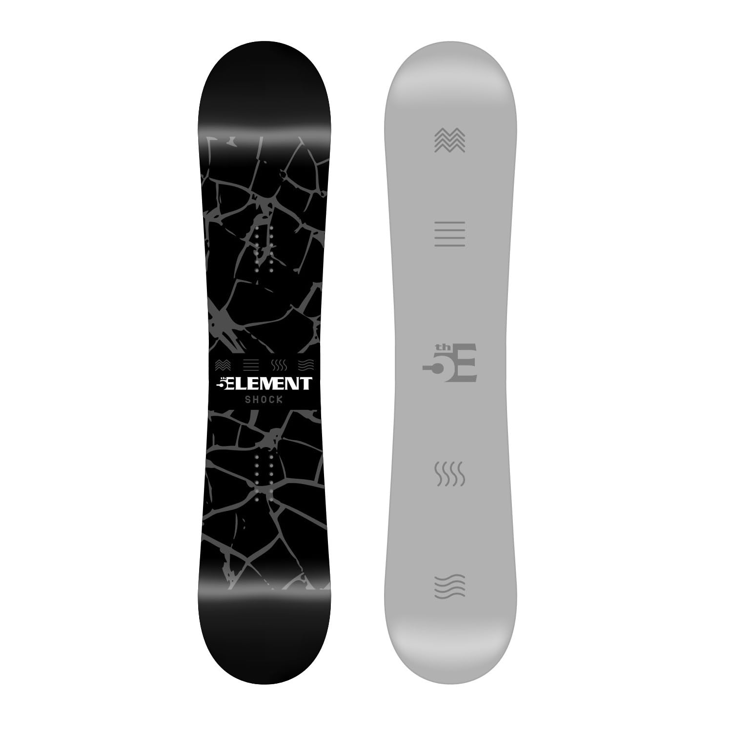 5th Element Shock Snowboard for Men-Freeride-All Mountain, Designed for Beginner and Intermediate Snowboarders with Rocker-Regular and Wide