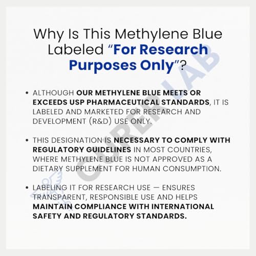 Methylene Blue USP 30 mg | Solution pure contre le stress oxydatif cellulaire - 7