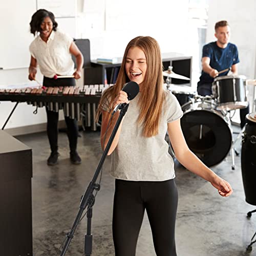 Ecally 12 Pack Adjustable Microphone Stand, Boom Arm Mic Mount, Adjustable Height Microphone Tripod Stand, Heavy Duty Universal Mic Floor Standing For Live Vocal Singing Speech Activities Stage #TOP4