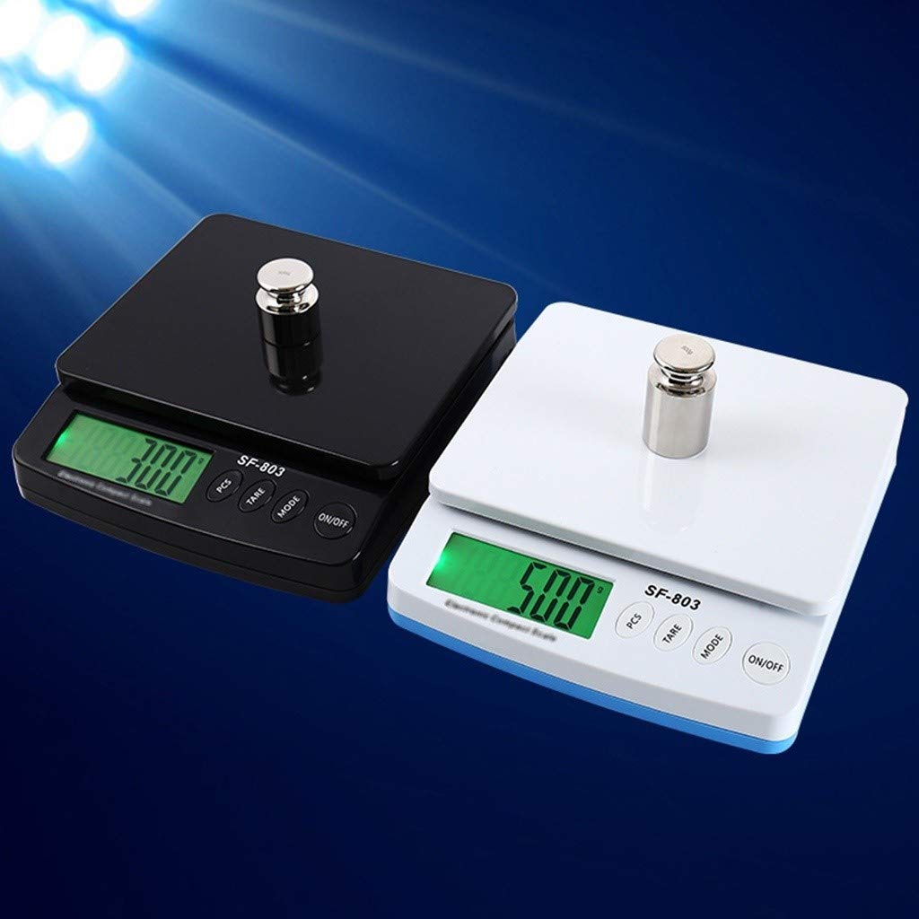 Báscula electrónica digital de cocina de 30 kg/1 G, báscula de precisión para paquetes, báscula de plataforma comercial, báscula multifuncional para cocinar y hornear frutas