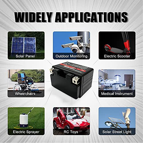 HAKADI 12V 6Ah Lifepo4-Batterij, Ingebouwde BMS - 3000+ Deep Cycle Oplaadbare Lithium-ijzerfosfaatbatterij Vervang… - Afbeelding 7