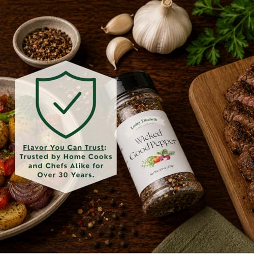 Image of Lesley Elizabeth Wicked Good Pepper - All-Purpose Gourmet Black Pepper Seasoning for Chicken, Beef, Pork, Seafood & Vegetables | Bold Flavor Spice Blend for Cooking & Grilling