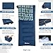 KingCamp Cotton Flannel Sleeping Bag, Envelope Sleeping Bags for Adults Cold Weather, 75x33 Extra Large, Water Resistant Sleeping Bags for Camping Backpacking and Hiking All Seasons, Navy Right 5lbs