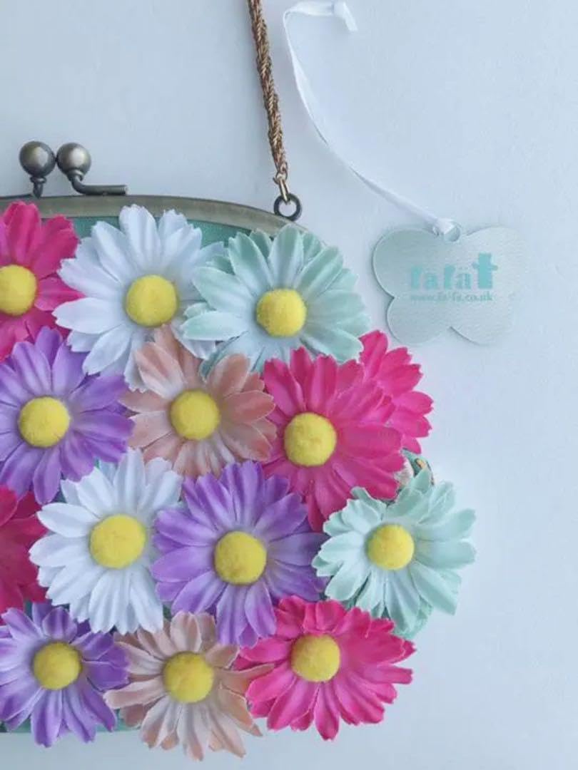 fafa フェフェ お花 モチーフ バッグ レア がま口 限定 カラフル 花